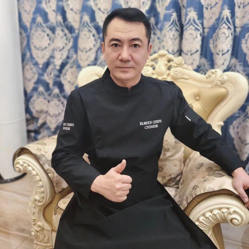 红衣坊厨师工g作服男长袖秋冬季酒店厨师长总厨餐厅后厨餐饮定制