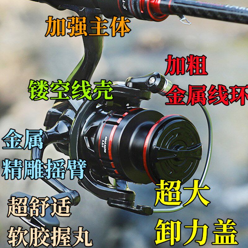 飞鹭全金属纺车轮海竿远投渔轮锚鱼轮鱼线轮渔线轮鱼竿鱼轮