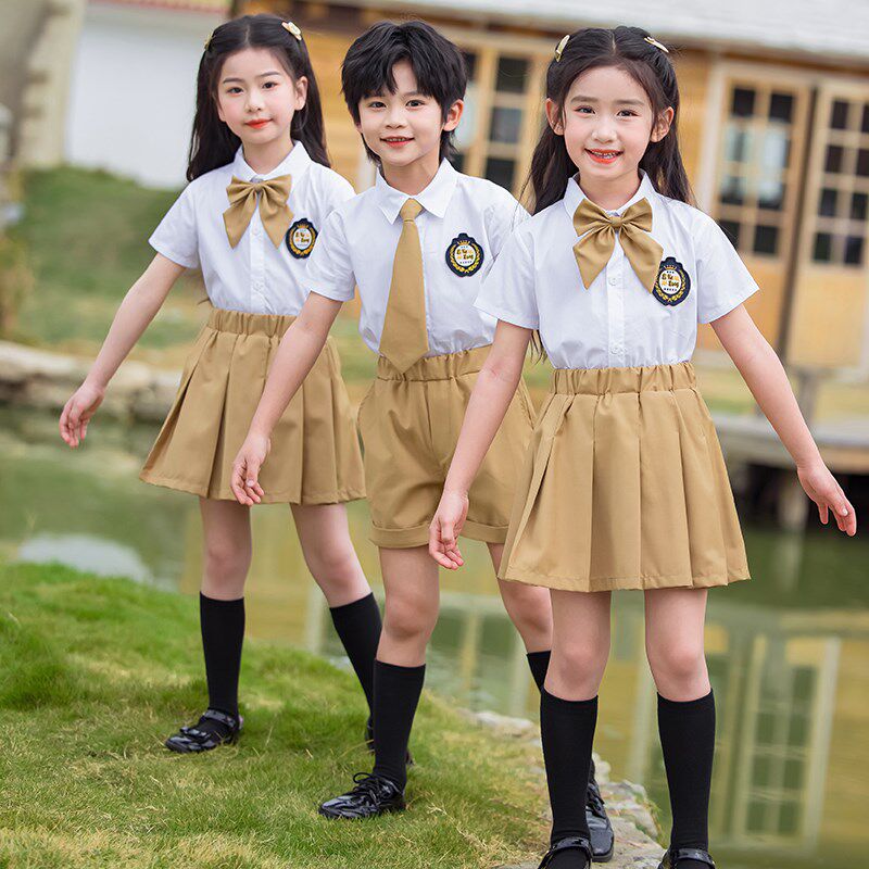 幼儿园园服夏装英伦学院风儿童校服套装小学生班服夏季毕业照六一