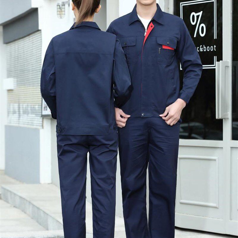 工作服男夏套装劳保汽修理服工程服工作制服 薄款长袖印字印logo
