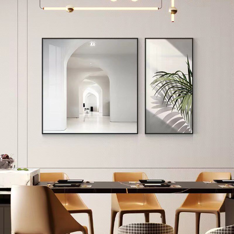 现代简约抽象客厅沙发背景墙壁玄关卧室餐厅装饰画二联挂画高级感