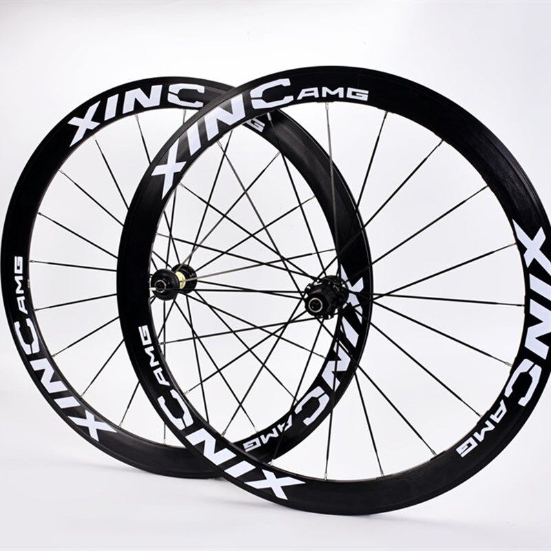 120响700C40/50MM框高直拉破风扁辐J条6爪V/C圈刹碟煞公路轮组