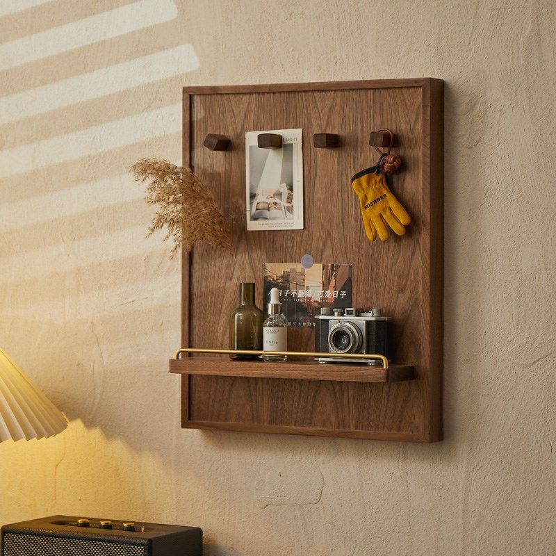 实木电表箱遮挡简约现代弱电闸开关遮丑置物架配电盒挂物装饰画框