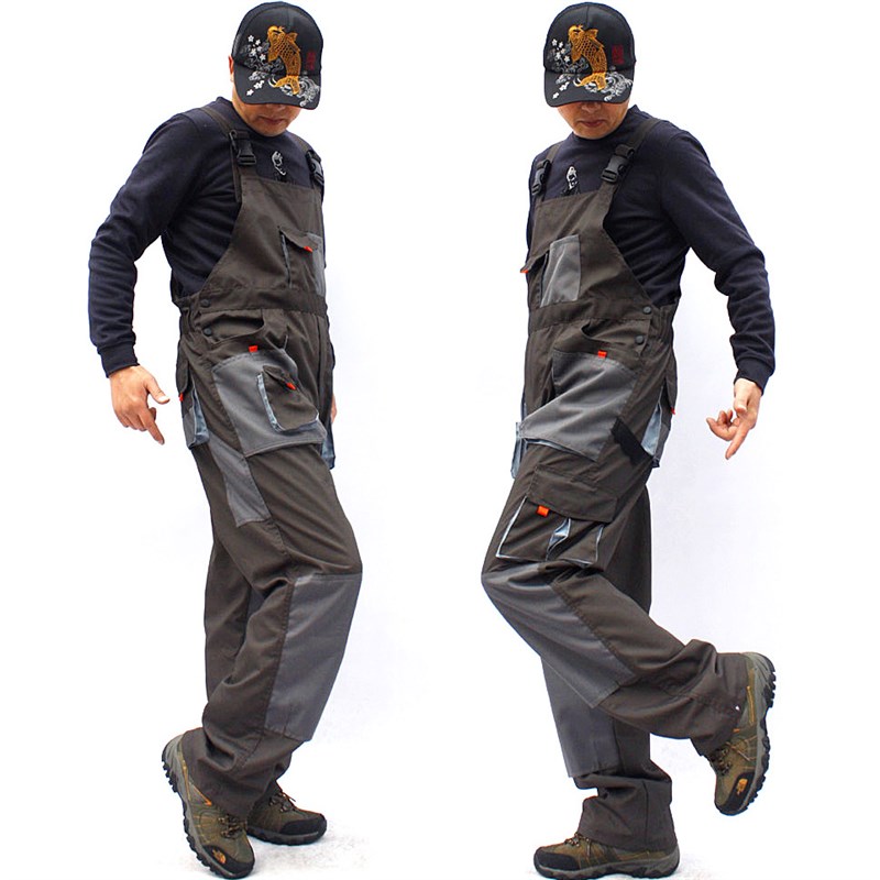 户外连体工作裤男工装裤多口袋制服套装结实耐磨宽松加大码机修