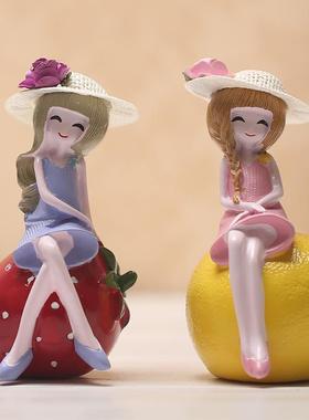 新款水果娃娃田园创意家居装饰品酒柜客厅卧室隔板电视柜摆件摆设