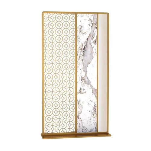 新中式屏风隔断客厅办公茶室进门遮挡玻璃简约现代免打孔移动座屏