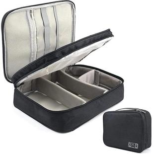 收纳盒多功能收据线收纳包双层三层防尘收纳整理袋大容量数码便携