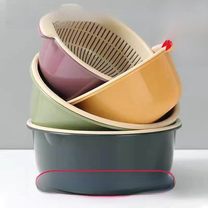 圆形排水篮厨房洗菜篮加厚大容量双层水果储篮[],餐饮具,洗菜盆/沥水篮/漏水筛,淘宝优惠券,粉丝福利购,淘宝优惠卷