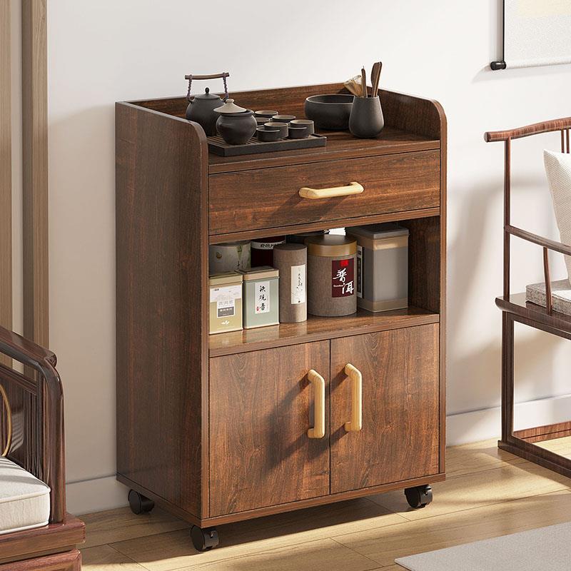 茶水柜办公室茶叶柜置物架家用餐边柜移动边几储物柜茶具收纳柜子