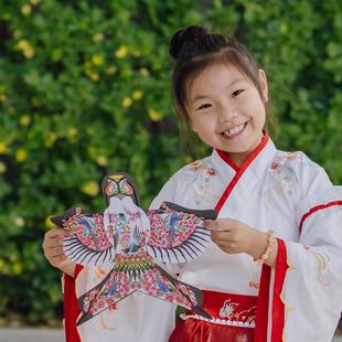 筝筝纸鸢儿童舞蹈道具潍坊传统工艺礼品摆件特色手工风筝汉服拍照