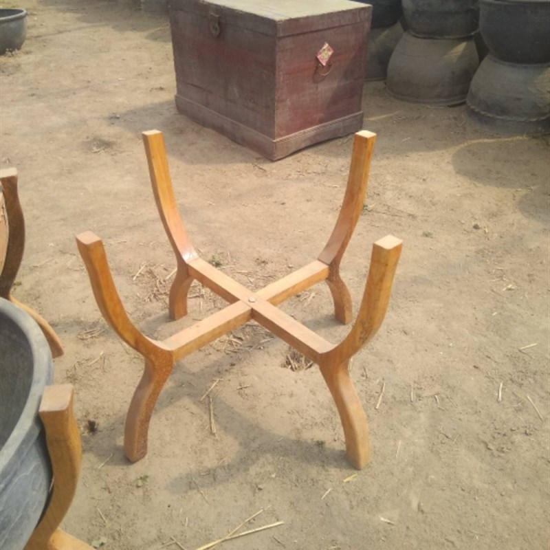 实木花盆木架素烧工艺花盆锦鲤缸金鱼缸睡莲荷花缸种藕造景大水缸