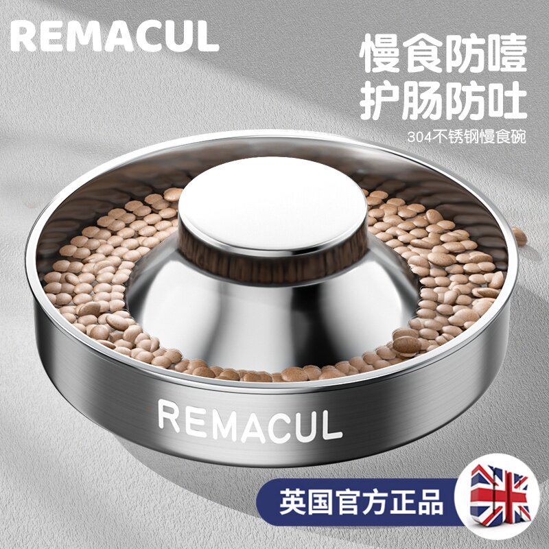 【猫犬全尺寸】英国不锈钢慢食碗图片