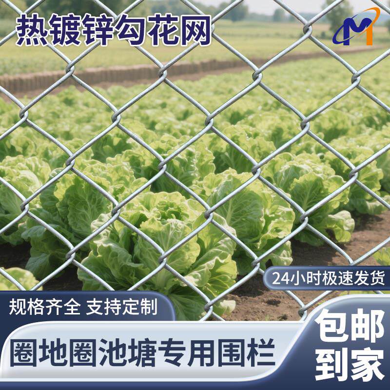热浸镀锌勾花网圈地画 划界庭院护栏户外专用养殖网加粗加硬20年