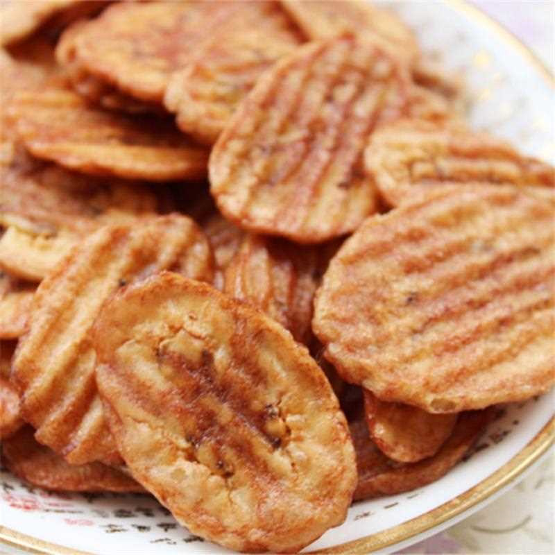 泰国烤香蕉片炭烤香蕉干香脆烘烤芭蕉片非油炸散装水果干零食