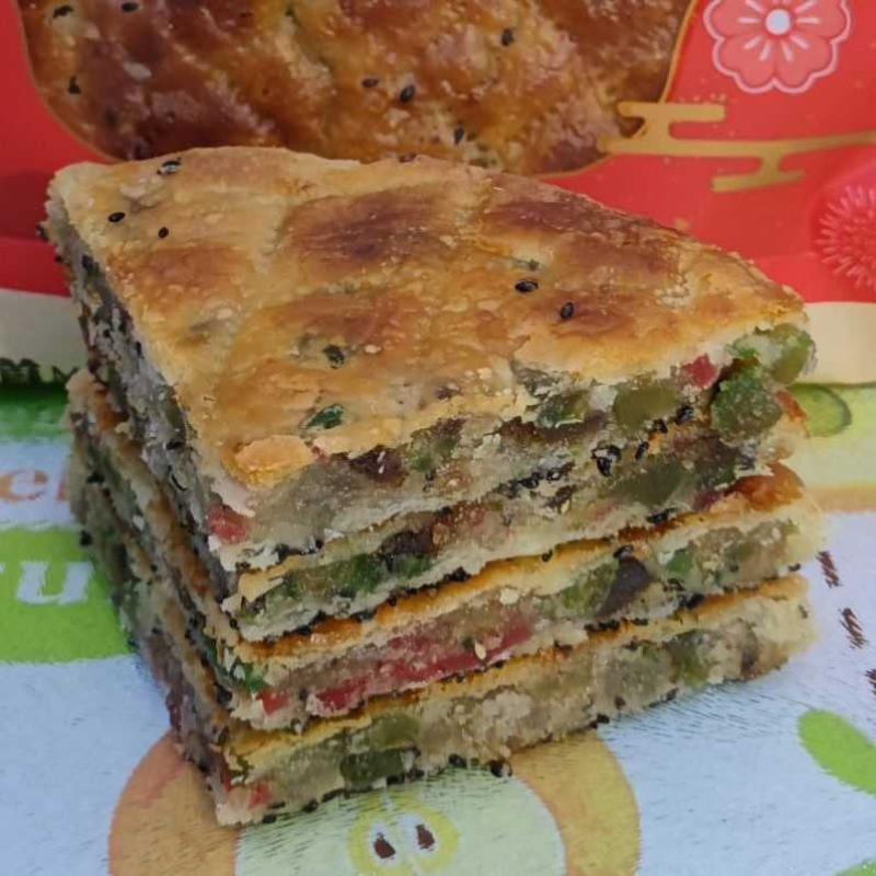 安徽含山苏式冰糖麻油红绿丝果仁月饼五仁月饼椒盐木糖醇大个月饼