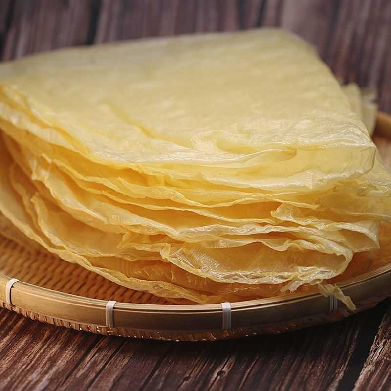 浙江台州农家头层豆腐皮月子豆腐衣 油豆皮干货腐竹皮