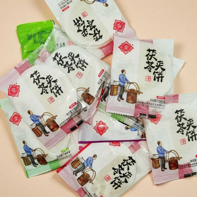 茯苓饼正宗老北京水果味茯苓夹饼350克袋装传统糕点零食