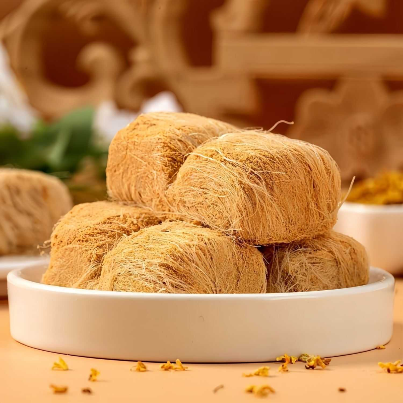 老北京传统黄豆面龙须酥糖唐山特产老式纯手工麦芽糖小吃美食