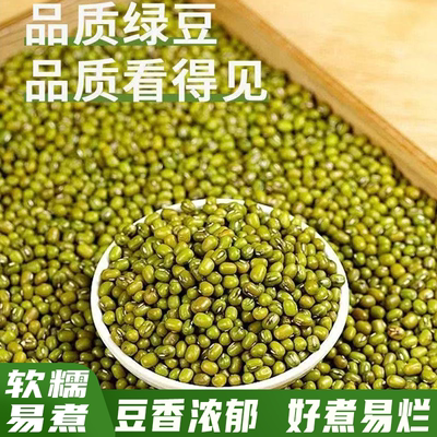 当季小绿豆好煮易烂清热解暑早餐搭档养生杂粮豆香浓郁好煮易烂