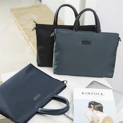 现货商务文件袋公文包单肩斜挎手提电脑包防水时尚简约出差文件包