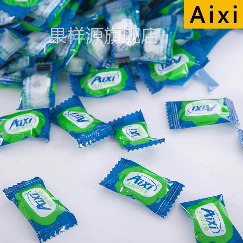 绿爱aixi无糖薄荷糖100粒袋装无糖生活更健康170g散装清口薄荷糖