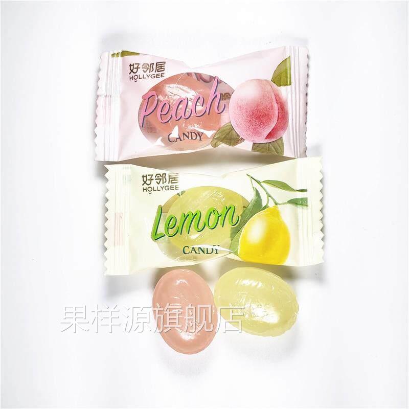 好邻居水果季网红白桃柠檬糖硬糖水果糖散装休闲零食结婚庆喜糖果