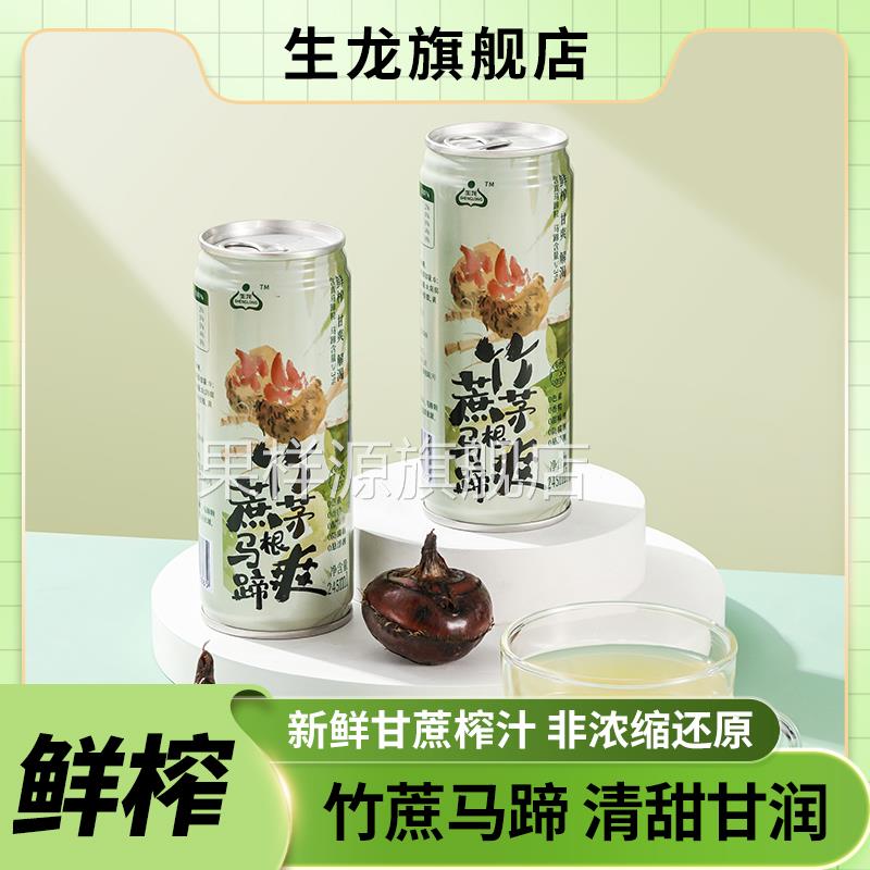 生龙鲜榨竹蔗茅根马蹄汁清甜爽口解渴大果粒脆广式凉茶即饮245ml