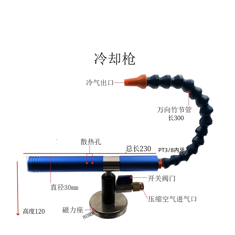 急速冷却涡流枪冷风枪恶