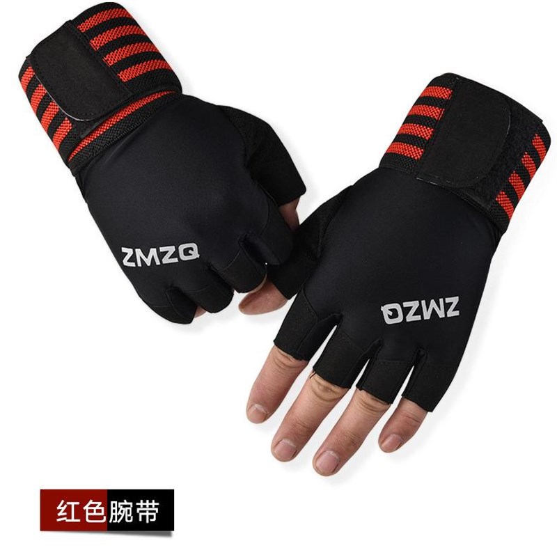 健身房手套男哑铃器械单杠锻炼护腕训练半指户外运动引体向上半截