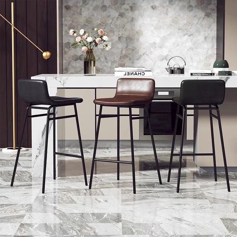 新颖吧台椅现代酒吧前台高脚椅软包ins风吧椅网红简约靠背高脚椅,住宅家具,家用高脚椅,淘宝优惠券,粉丝福利购,淘宝优惠卷