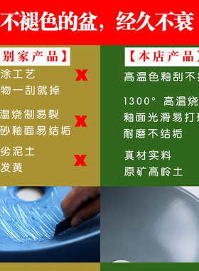 宝蓝色台上盆方形洗手盆陶瓷家用卫生间洗脸盆单盆名宿酒店彩色小