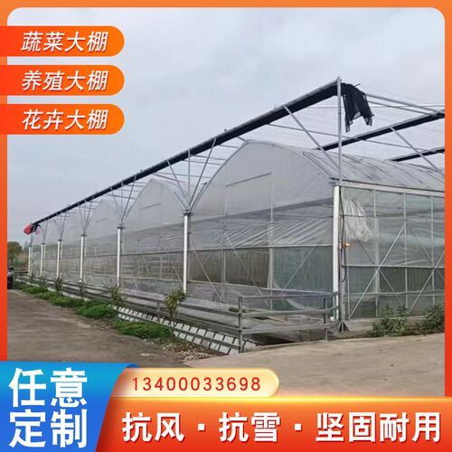 玻璃温室大棚外遮阳连栋连体草莓大棚花卉大棚养殖大棚厂家定 制