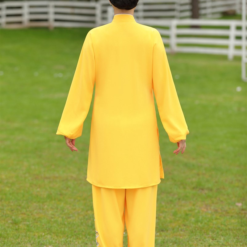 新款男女款春秋季刺绣太极服绣花表演服练功服武术服