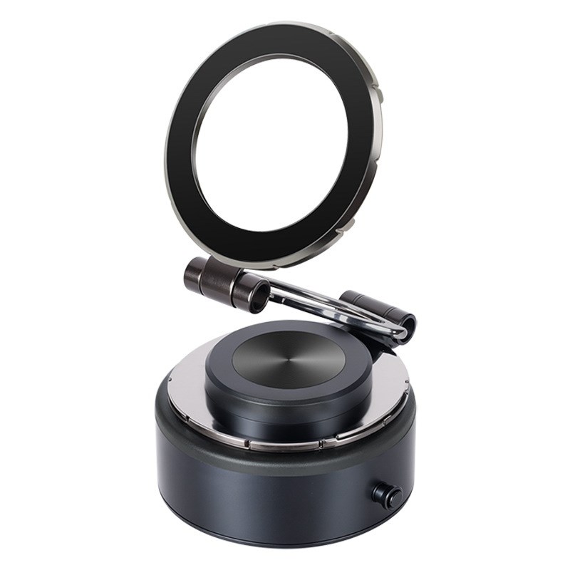 车载手机拍摄支架电动吸盘手机车载支架折叠旋转磁吸真空车用支架