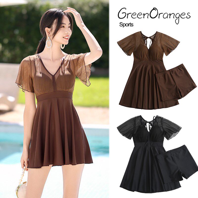 分体泳衣女大码胖mmo遮肉显瘦保守裙式女士泳装2024新款泡温泉高