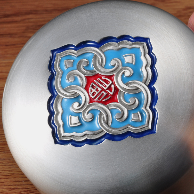 纯锡茶叶罐便携锡罐小号纯密封罐随身旅行储茶罐锡器定制退休礼品