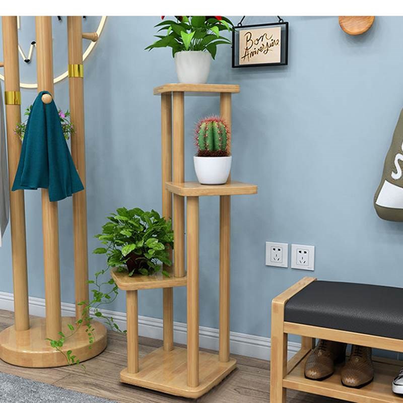 中式实木腿绿萝花架客厅阳台置物架花几装饰架子落地多层盆景花盆