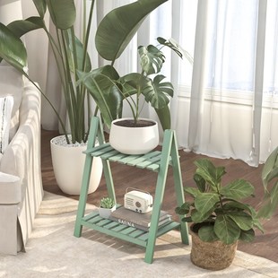 多肉阳台花架置物架实木客厅落地式阶梯植物摆放架造型花盆架