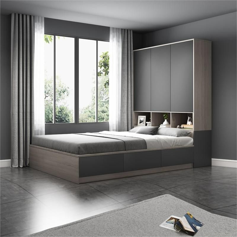 实木多层板儿童榻榻米床衣柜一体小户型带书桌塌塌米次卧室储物床,住宅家具,衣柜床,淘宝优惠券,粉丝福利购,淘宝优惠卷