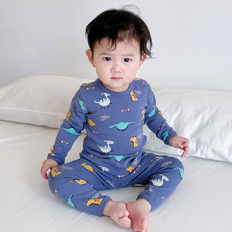 儿童秋衣秋裤加厚男童内衣套装秋冬季无骨打底女宝宝线衣线裤