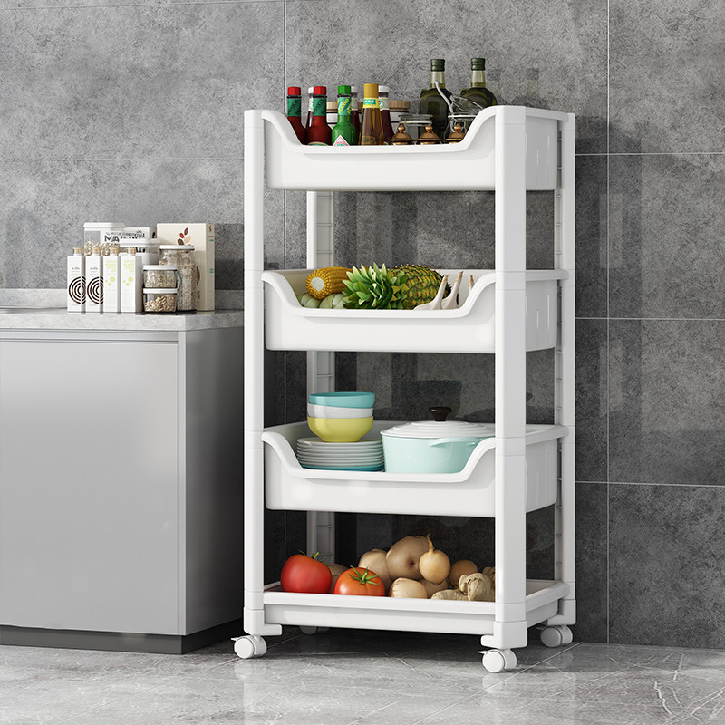 厨房置物架菜架子多功能蔬菜篮化妆室置物架移动零食收纳柜小推车,住宅家具,搁板/置物架/家用陈列架,淘宝优惠券,粉丝福利购,淘宝优惠卷