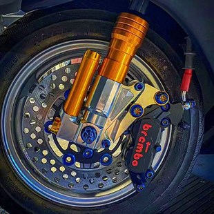 DIO50/1e8/27//28/ZX34/35期改装大对4 200MM浮动盘卡钳下泵碟煞