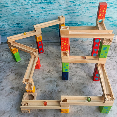 儿童滚珠轨道迷宫积木玩具幼儿园小班大班建构区中班区域投放材料