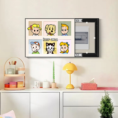 卡通电表箱装饰画现代简约配电箱遮挡挂画高档P电闸箱开关遮丑壁