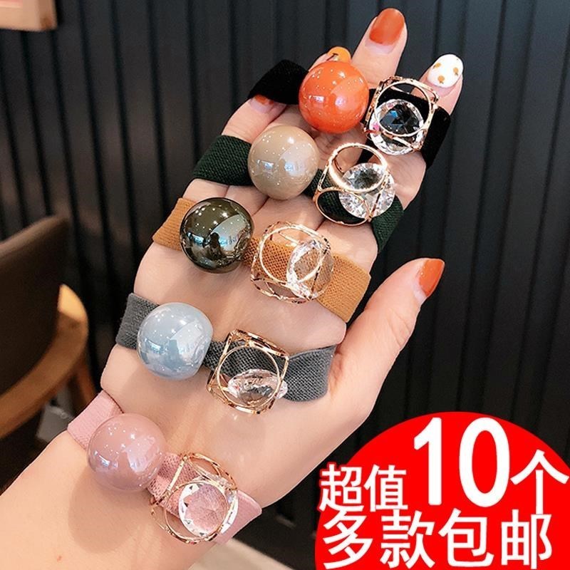 韩版少女头d绳森系圆珠简约百搭宽皮筋气质发绳可爱扎头绳发圈发