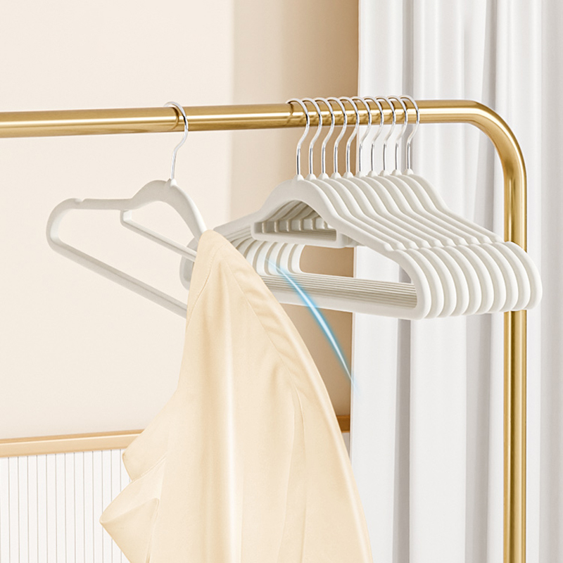 植绒衣架整理师专用无痕家用挂衣衣撑衣柜高档防滑架子收纳省空间