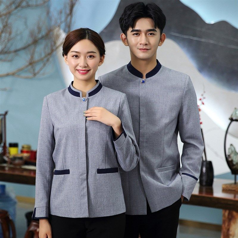 酒店饭店保洁服长袖宾馆客房x保洁阿姨工作服保洁员PA工作服秋装