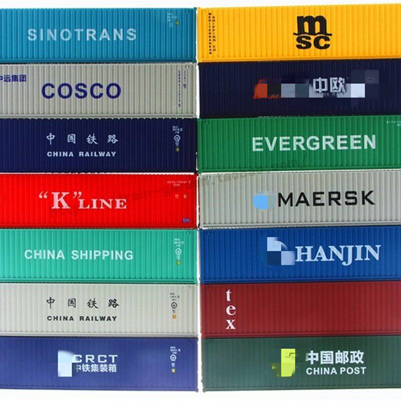 火车花园 40尺 货柜集装箱 HO比例 火车模X型 沙盘配件