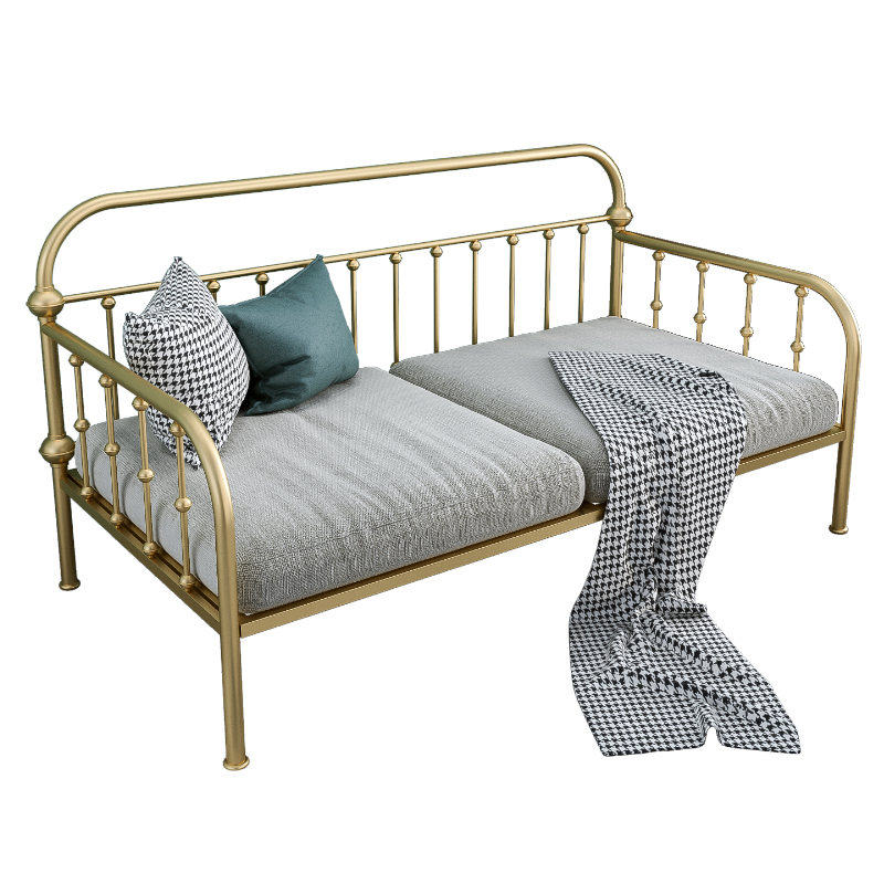欧式铁艺沙发床公主床客厅卧室沙发坐椅一体两用儿童拼接床单人床