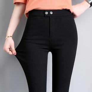 打底裤女外穿夏季薄款2024新款紧身弹力魔术O裤黑色铅笔小脚小黑